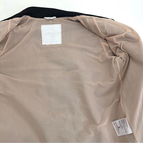 Sosken Cara Perforated Faux Leather Bomber Jacket Sz 2 - Picture 15 of 16